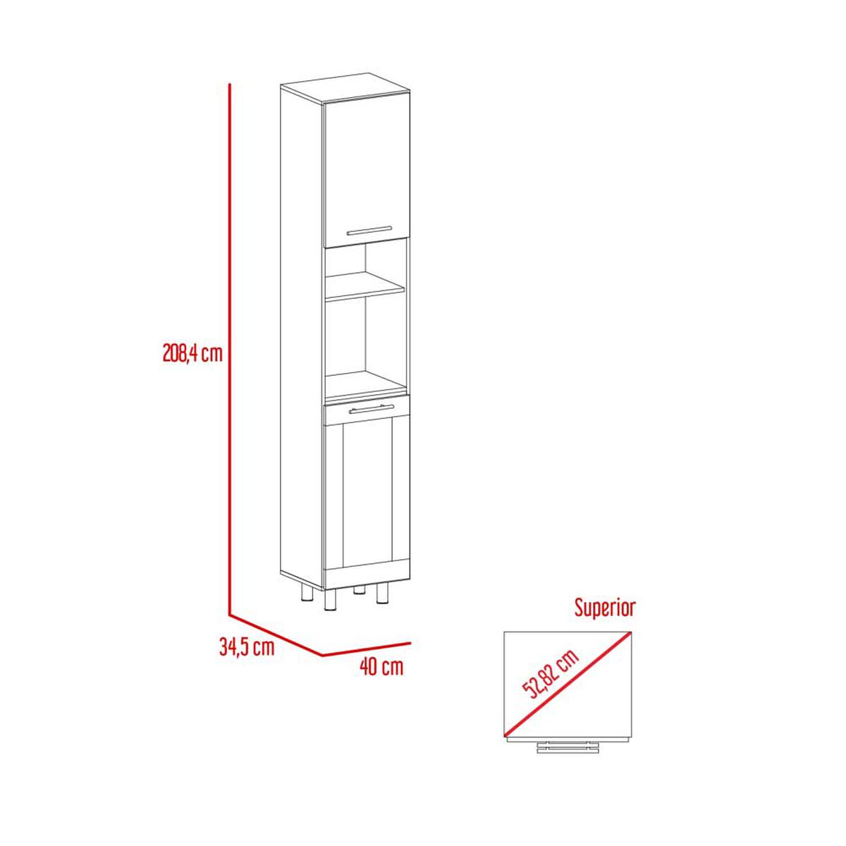 Alacena TuHome Hasselt 3 Puertas Gris Rovere
