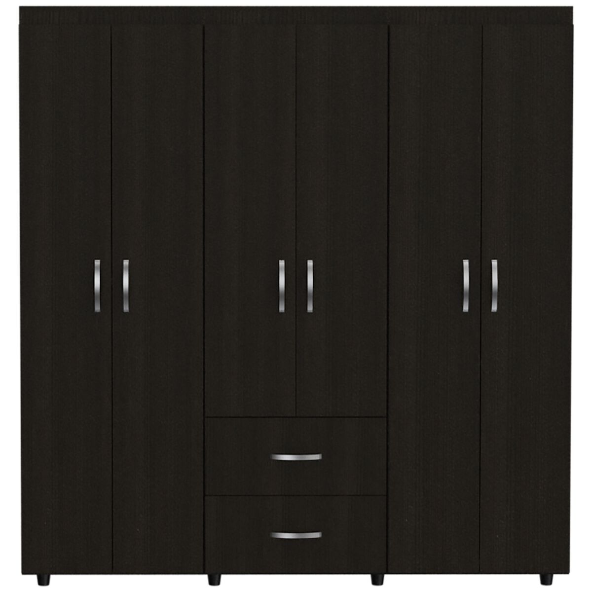 Clóset TuHome Bariloche 8 Puertas 2 Cajones Wengue/Negro