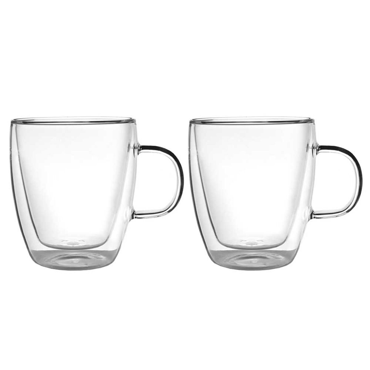 Set 2 Tazas de Vidrio Doble Pared Simplit 350 ml