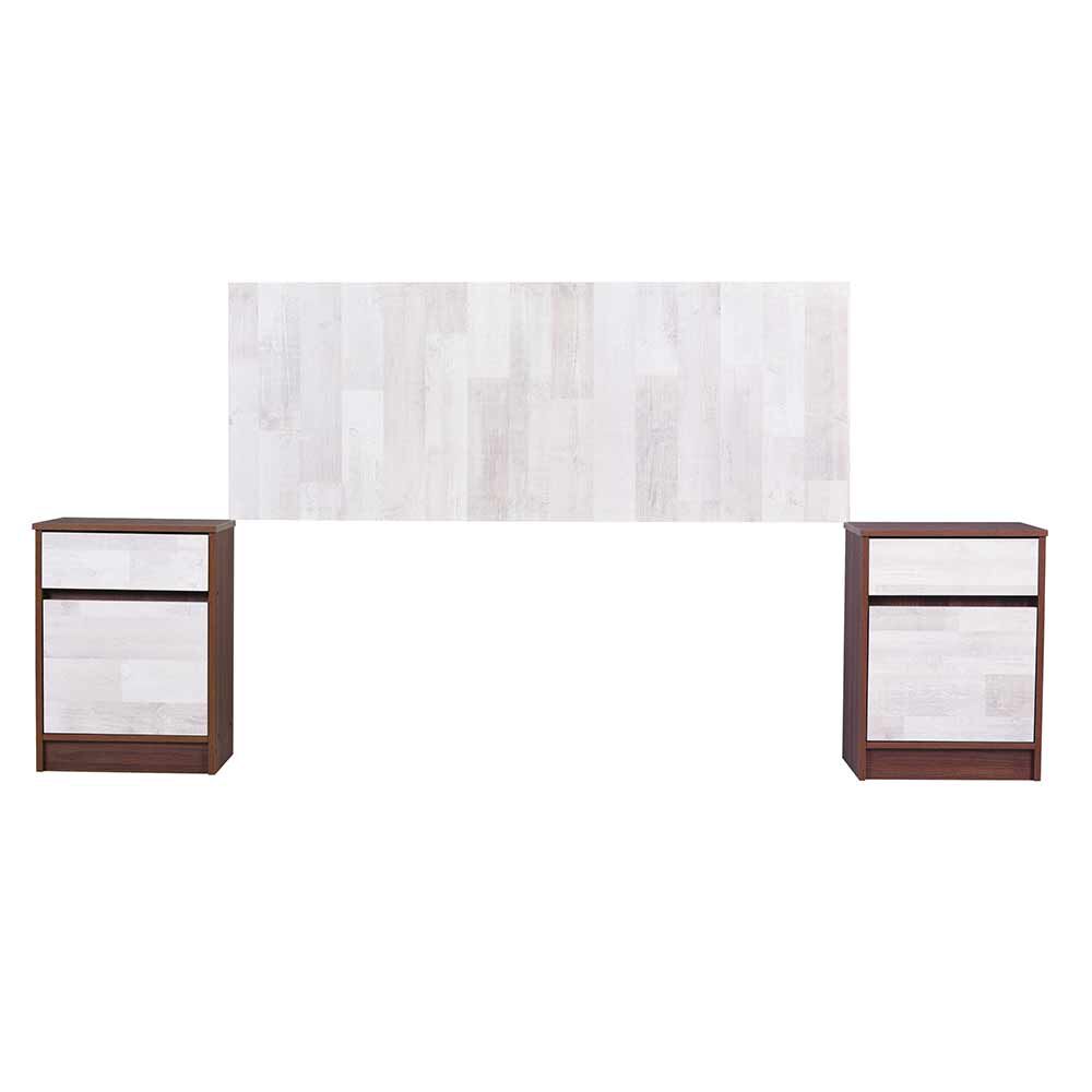 Respaldo 2 Plazas + 2 Veladores CIC Legno
