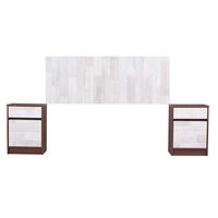 Respaldo 2 Plazas + 2 Veladores CIC Legno