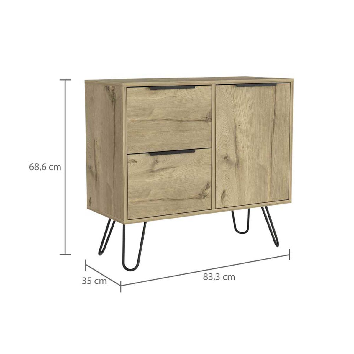 Cómoda TuHome Concept D Duna Wengue 2 Cajones