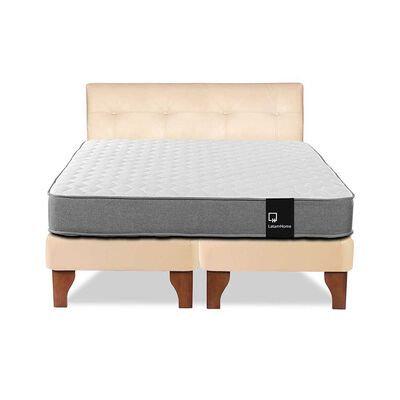 Imagen 1 del producto Cama Europea Latam Home Base Dividida 2 Plazas Zen Best Beige + Respaldo