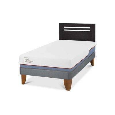 Imagen 2 del producto Cama Europea CIC 1,5 Plazas Excellence Plus + Respaldo Munich Negro