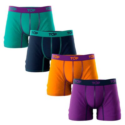 Pack 4 Bóxer Medio Hombre Top