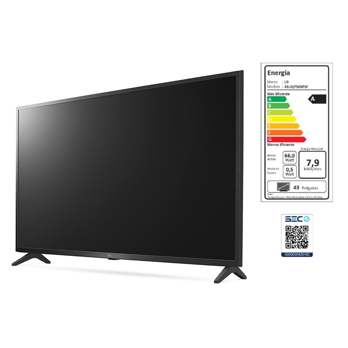 LED 43" LG 43UQ7500PSF Smart TV 4K Ultra HD