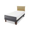 Cama Europea CIC 1,5 Plazas Smart + Respaldo Dublin Mostaza