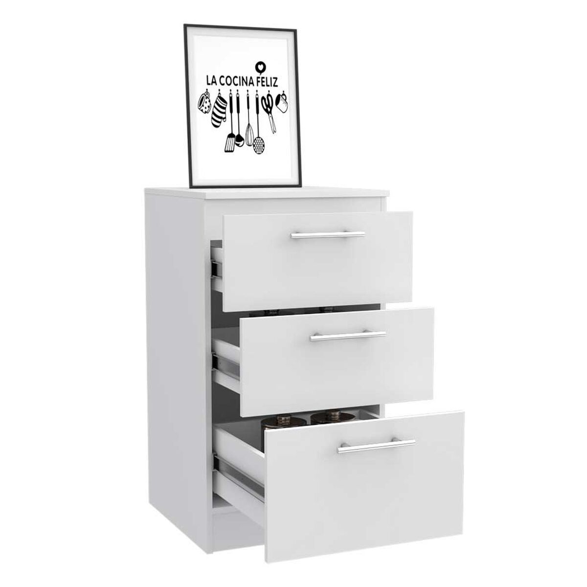 Mueble Inferior TuHome Manchester 3 Cajones Wengue
