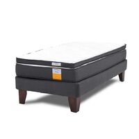 Cama Europea Drimkip 1 Plaza Plus Funcional + Topper