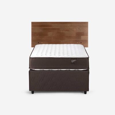 Cama Nido Rosen 1,5 Plazas Ergo T  + Respaldo Tabor Caramelo