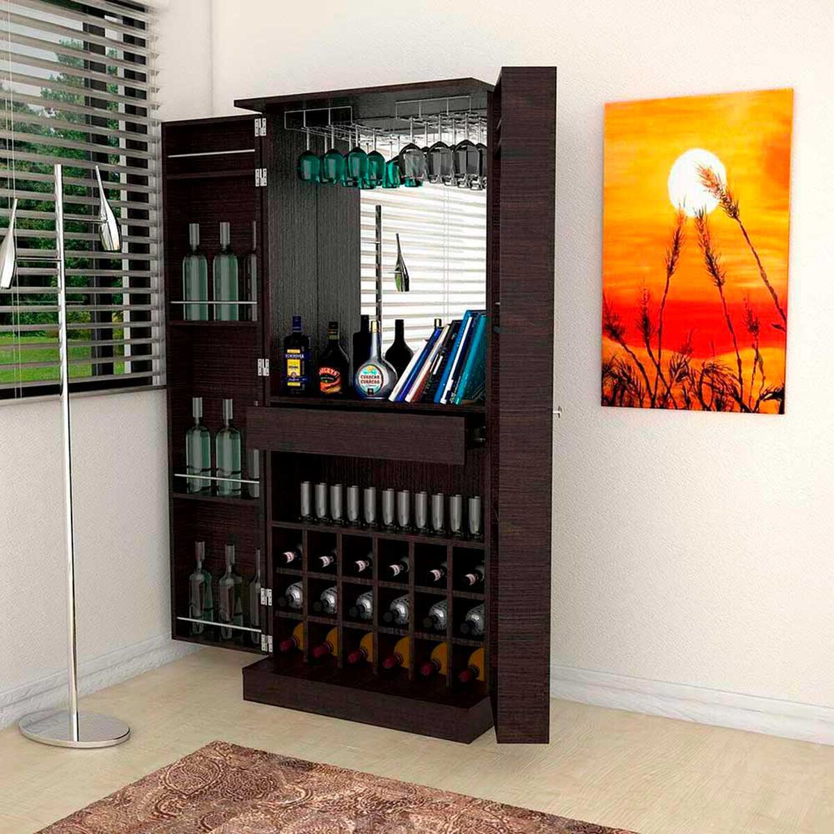 Mueble Bar con Espejo TuHome Sintra