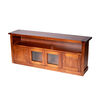 Rack TV Muebles Hema Berlin Hasta 70" Nogal Vidrio