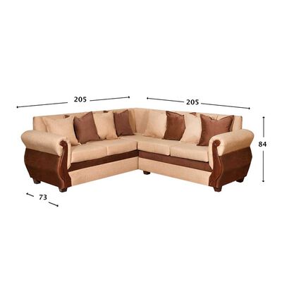 Imagen 1 del producto Seccional Muebles MYM Madison 5 Personas Beige