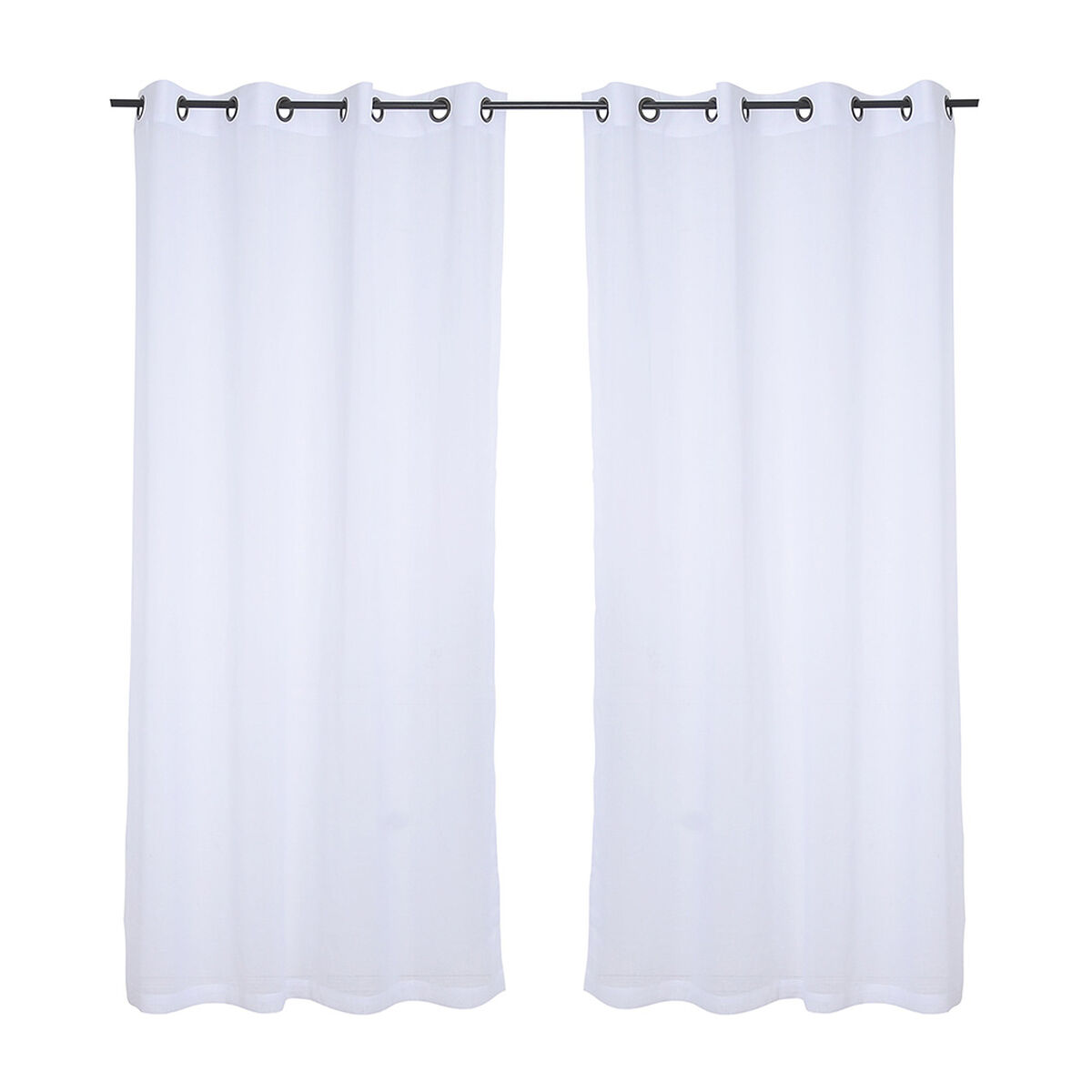 Set Cortinas Velo Lino-Argolla Blanca 140X220 Cm