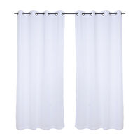 Set Cortinas Velo Lino-Argolla Blanca 140X220 Cm