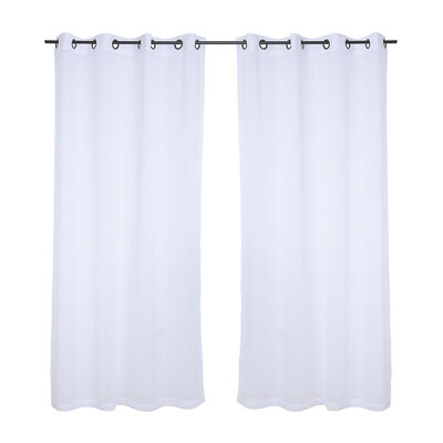 Set Cortinas Velo Lino-Argolla Blanca 140X220 Cm