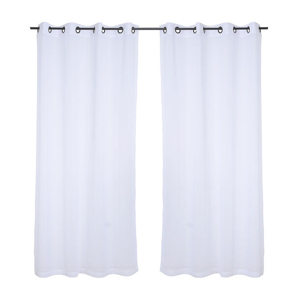Set Cortinas Velo Lino-Argolla Blanca 140X220 Cm
