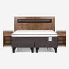 Cama Europea Rosen Base Dividida 2 Plazas New Style 4 Plus + Respaldo + 2 Veladores Ferrarra