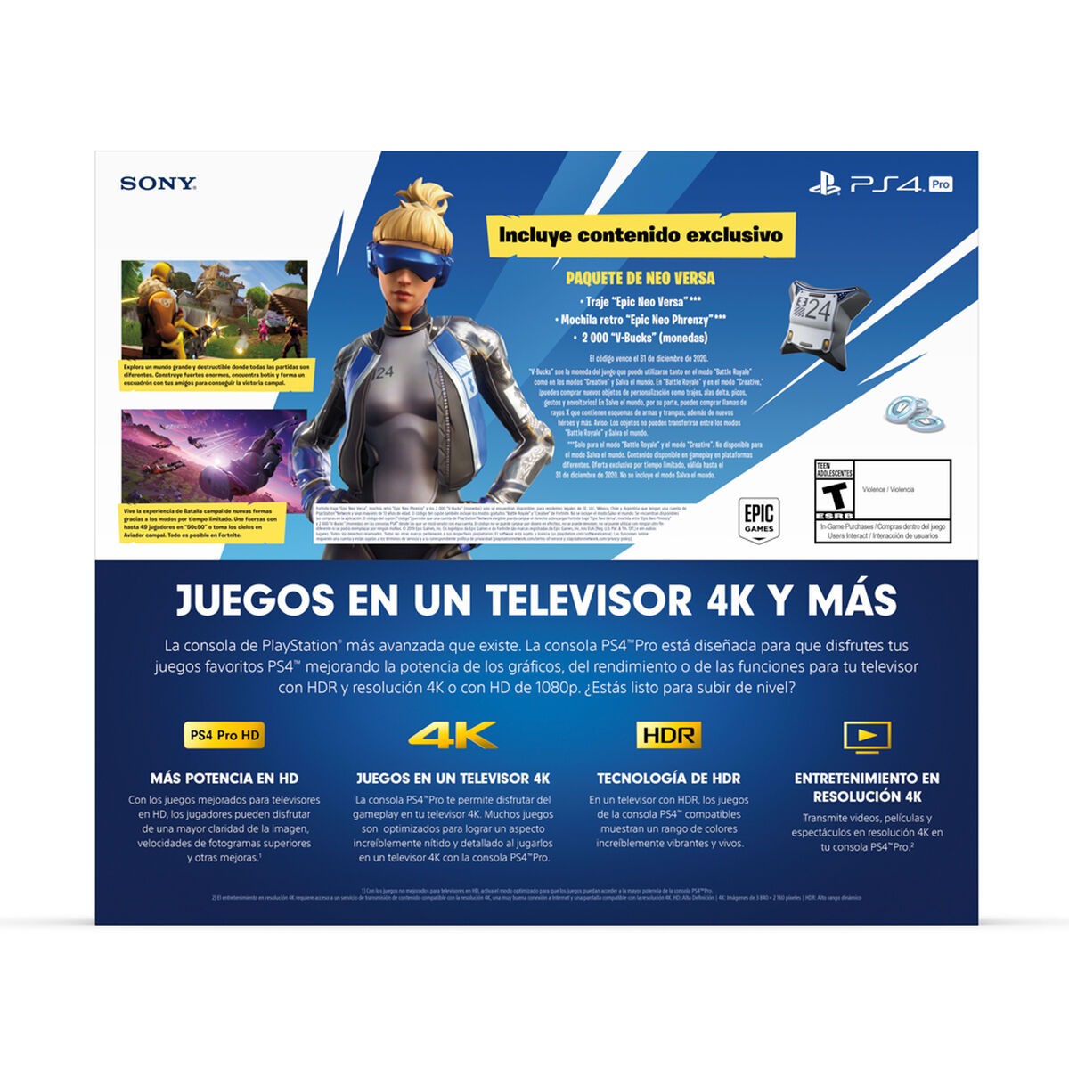 Consola Sony PS4 1TB + Control Dualshock4 + Cupón Fortnite Neo Versa
