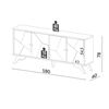 Rack TV Roca Santos Blanco Roble Hasta 75"