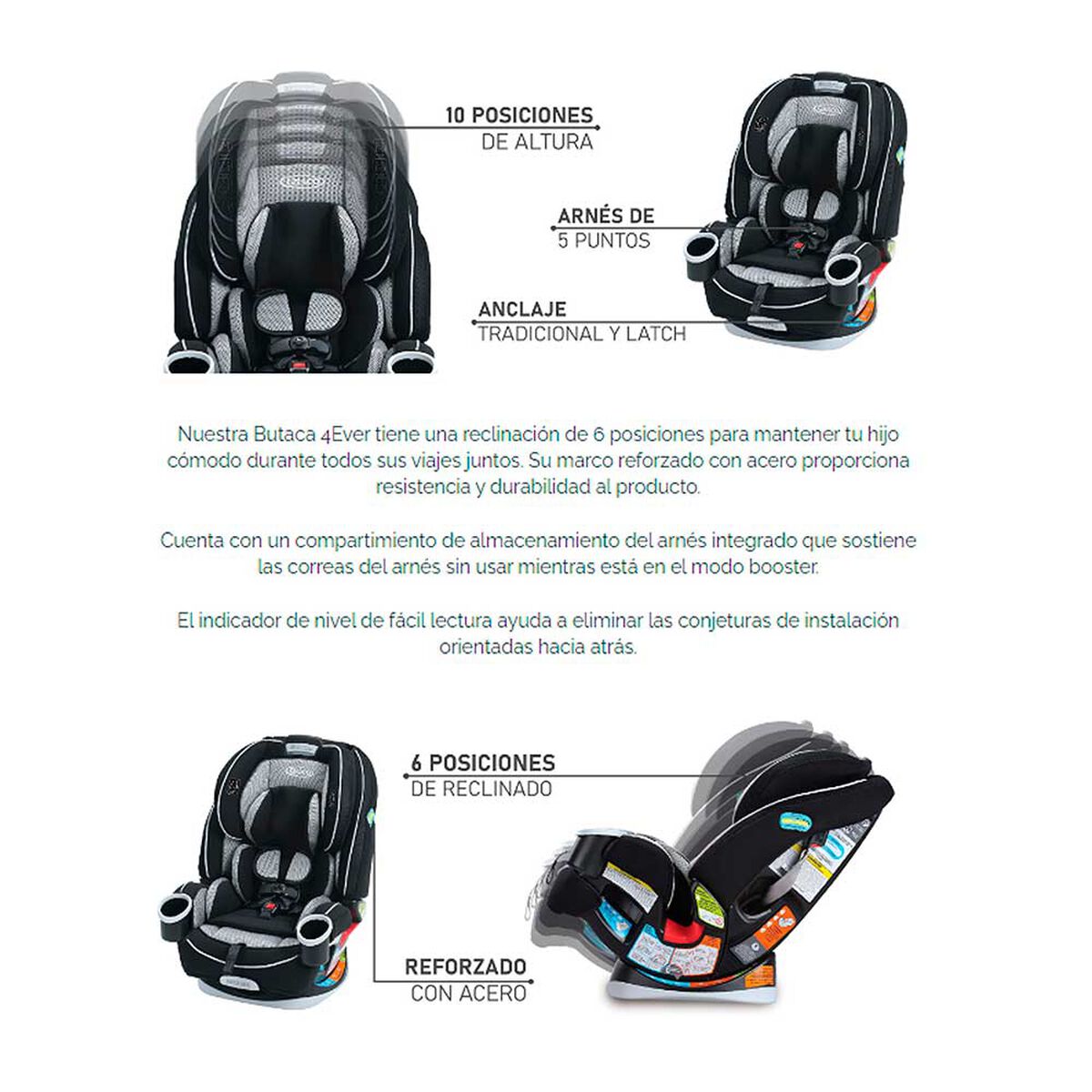 Silla de Auto Butaca Negro Graco