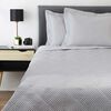 Cubrecama Satín Zibel 2 Plazas Liso Gris