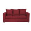 Juego de Living Innovamuebles Marco Sofá 3 Cuerpos + 2 Pouf Burdeo