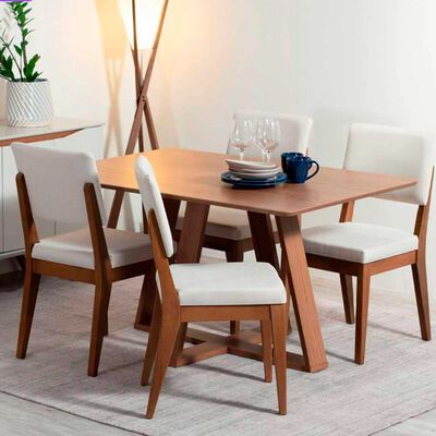 Imagen 2 del producto Juego de Comedor Decocasa Avena 4 Sillas Café