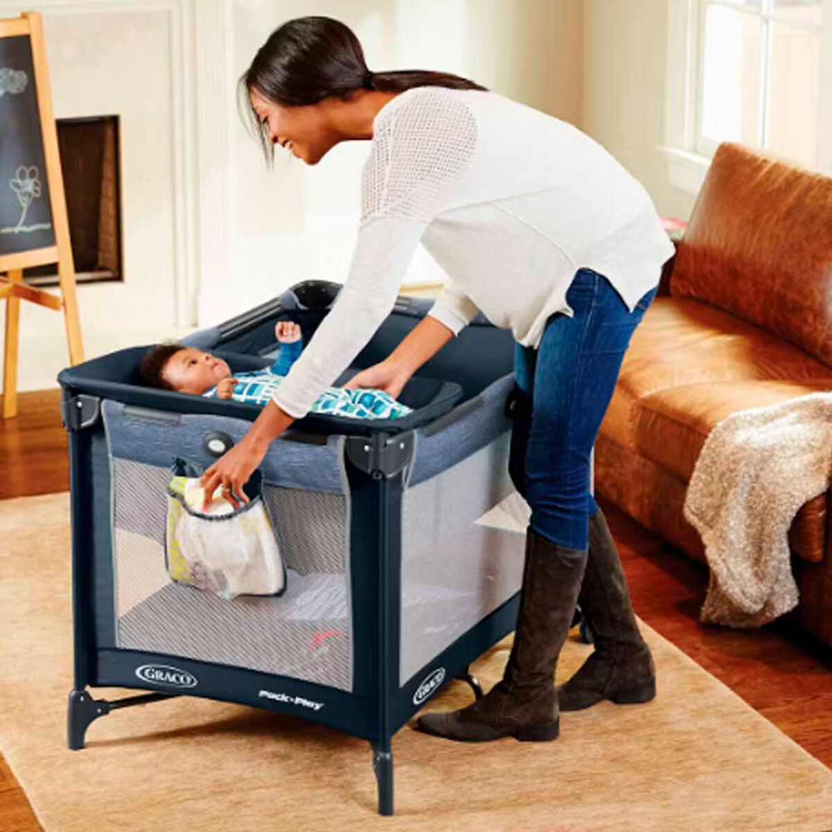 Cuna Corral Pack and Play Simple Negro Graco