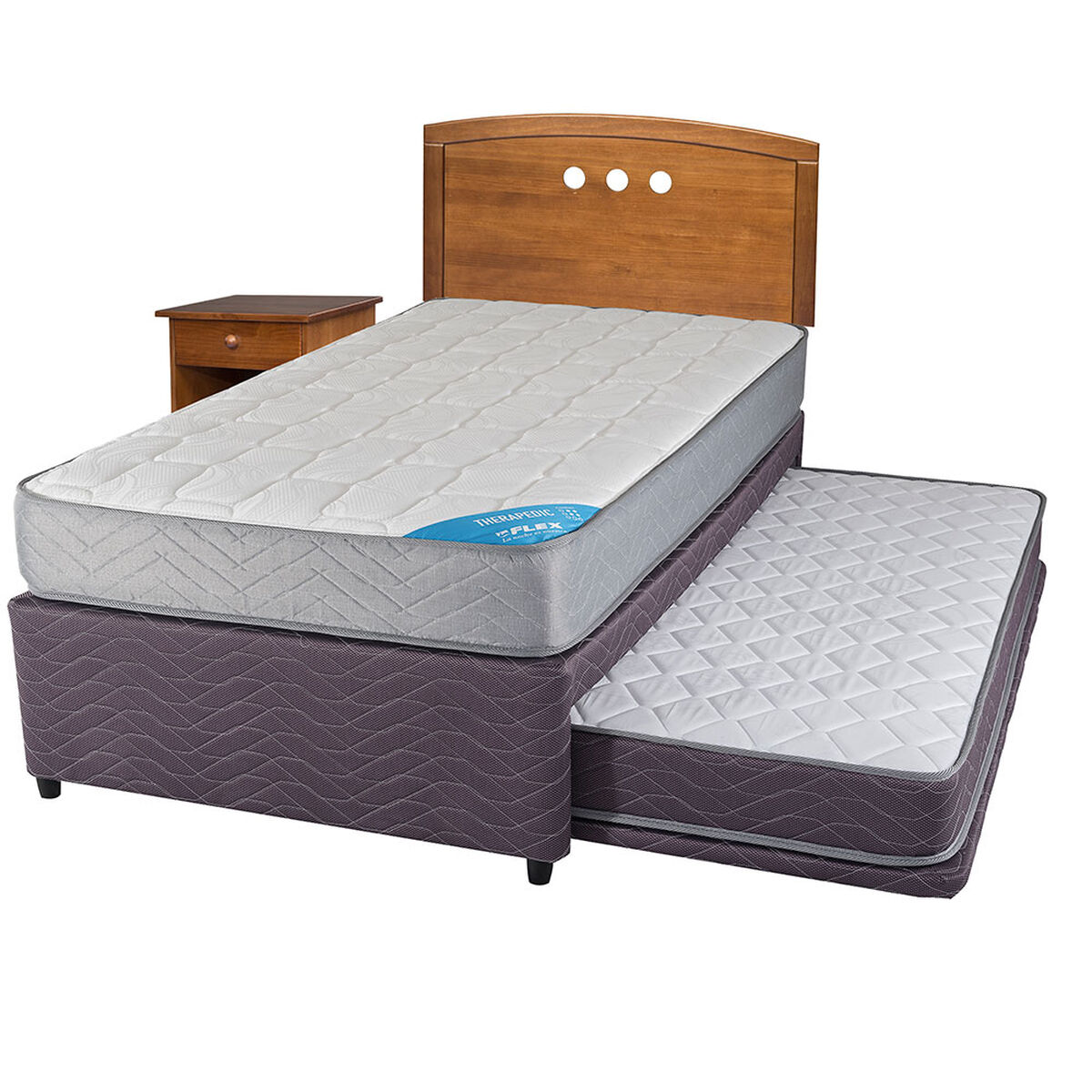 Diván 1,5 Plazas Colors Night + Set Maderas Juvenil