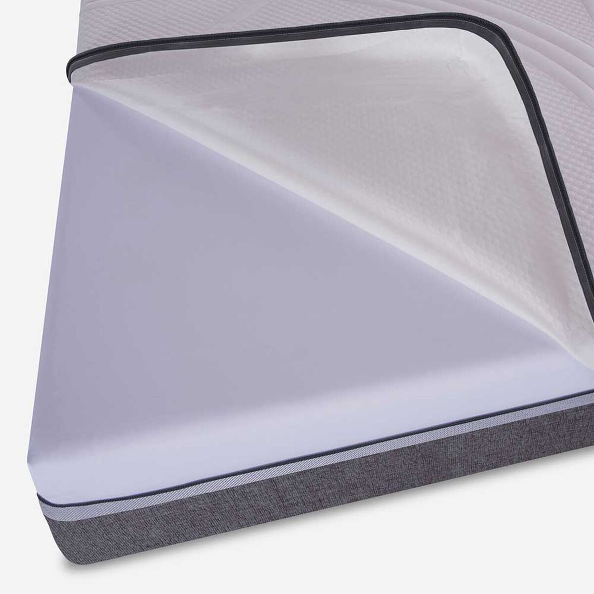 Box Spring CIC 1,5 Plazas Ortopedic Advance + Respaldo + Velador Olmo