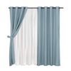 Set de Cortinas Mashini Atacama 140 x 220 cm Turquesa