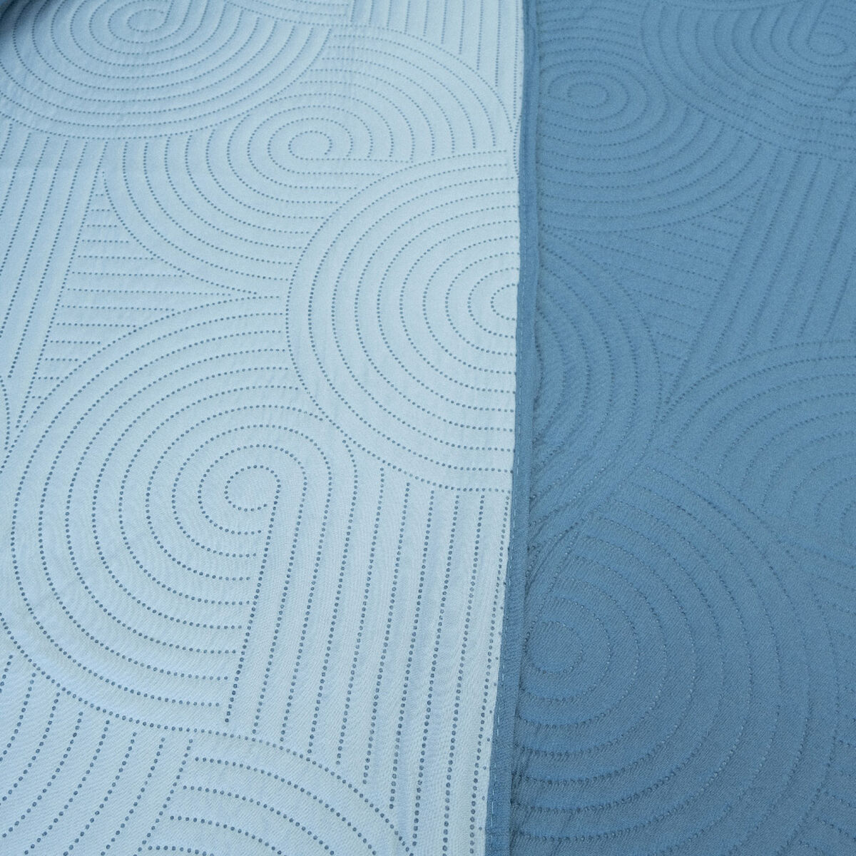 Quilt Doral Hotpress Bi-Color 1,5 Plazas Azul-Gris