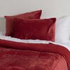 Plumón Corduroy Coral Sherpa Mashini 2 Plazas Liso Rojo