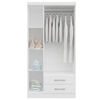 Closet Yardas Leticia 3 Puertas 2 Cajones Blanco