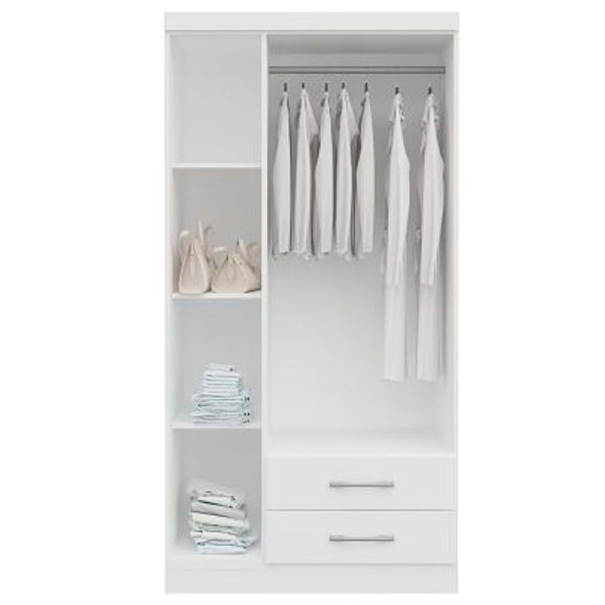 Closet Yardas Leticia 3 Puertas 2 Cajones Blanco