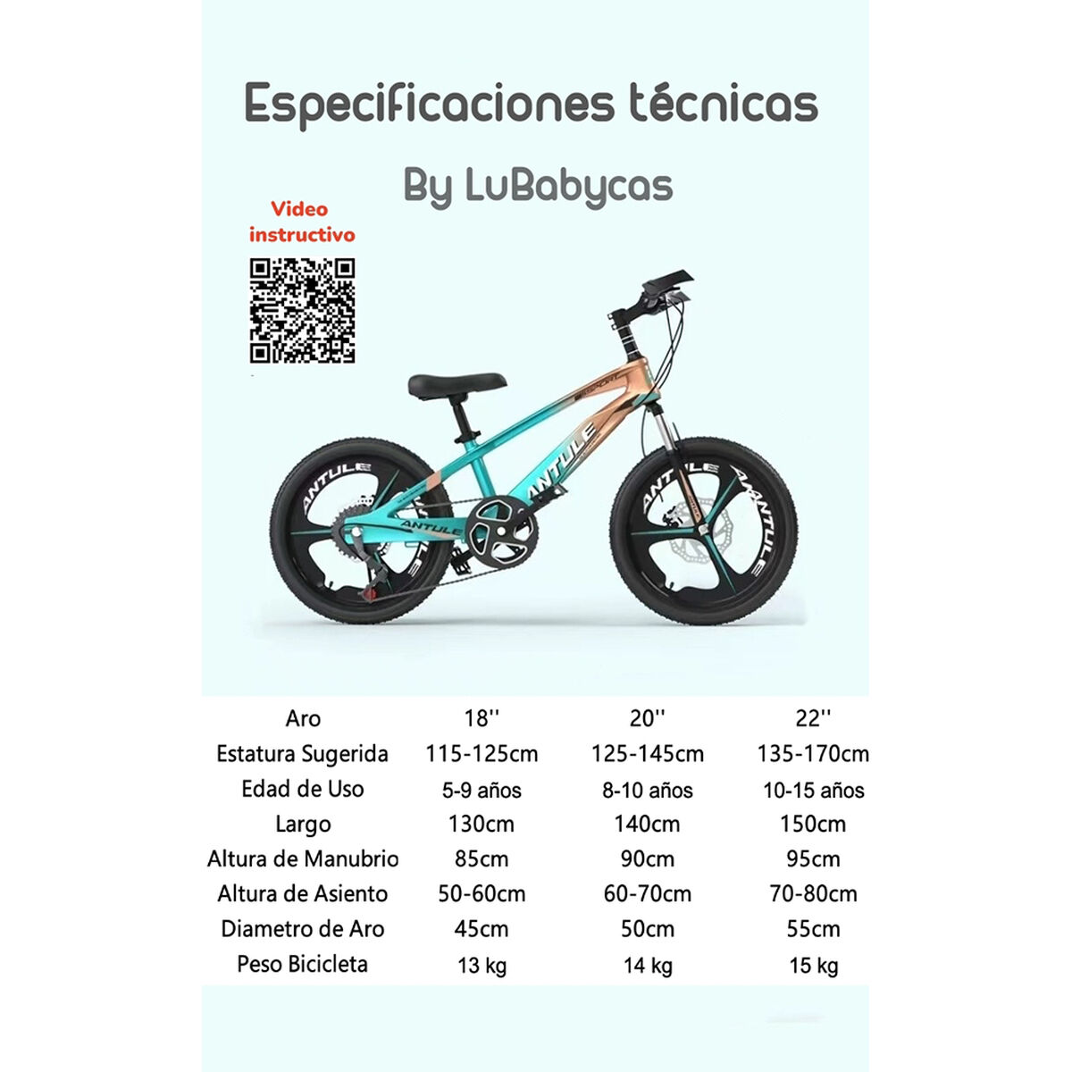 Bicicleta Infantil 8-10 Años Aro 20 Lubabycas Rosada