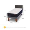 Cama Europea CIC Base Normal 1,5 Plazas Premium + Respaldo Villarrica