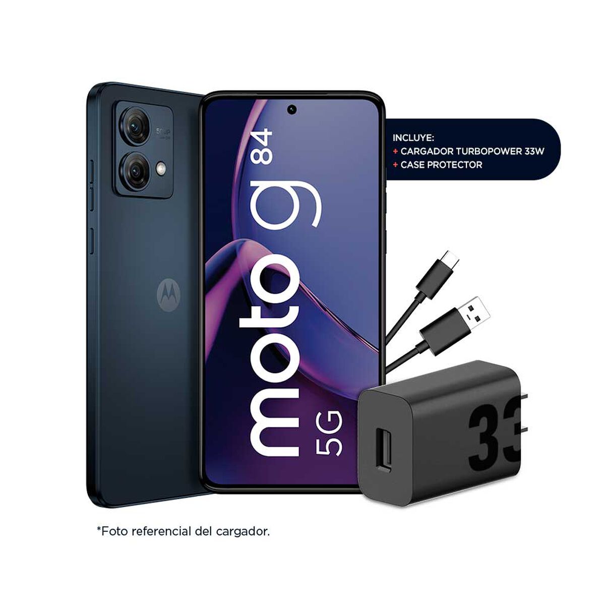 Celular Motorola Moto G84 5G 256GB 6,55" Negro Liberado