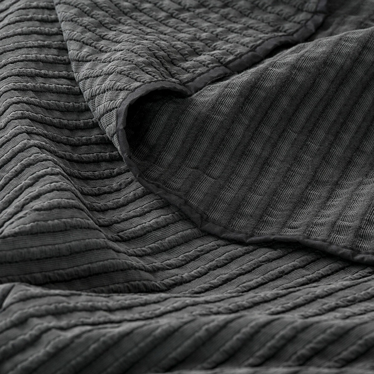 Cubrecama Cannon Luisa King Gris