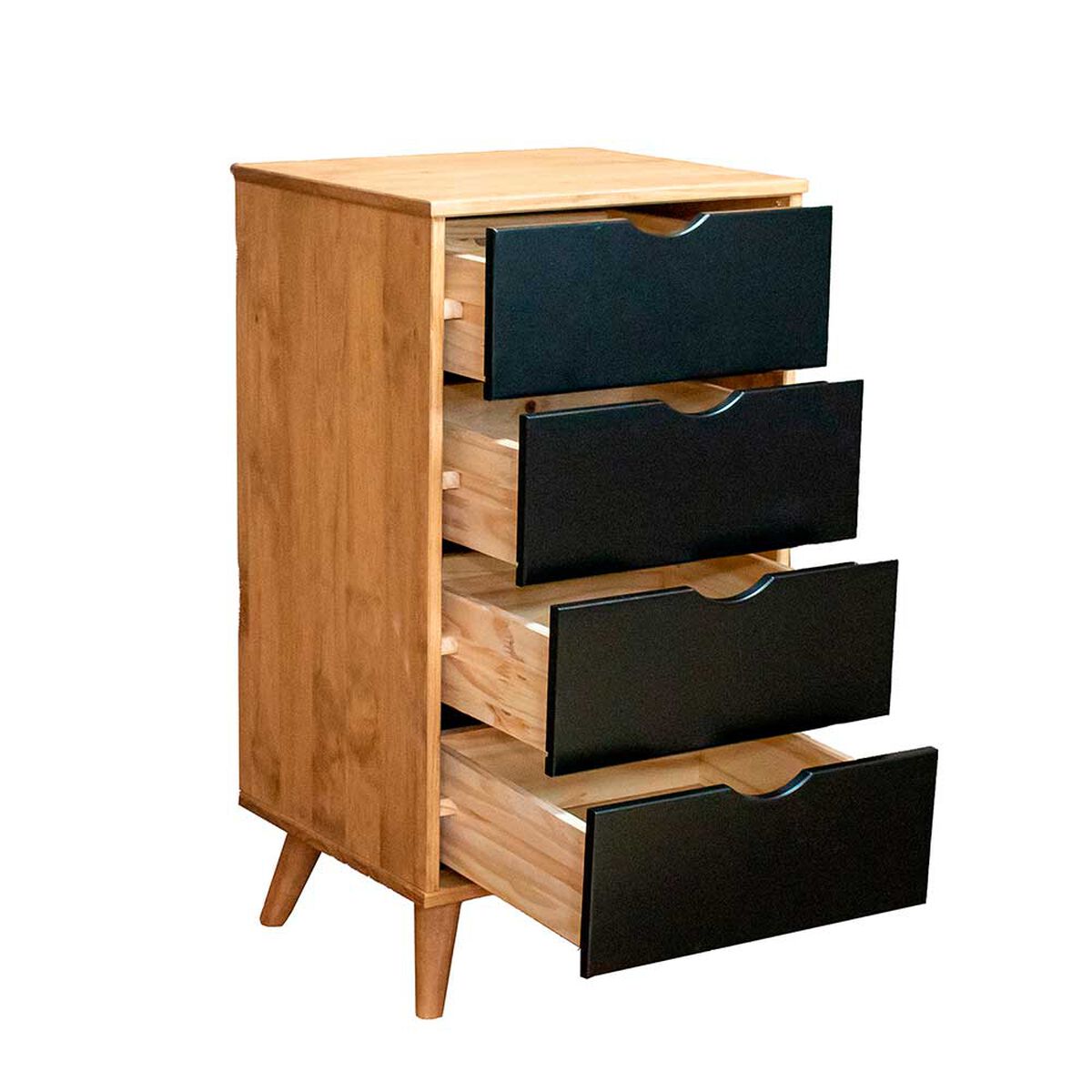 Cómoda Vekkahome Lia 4 Cajones Café