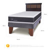 Cama Europea CIC 1,5 Plazas New Ortopedic + Respaldo Dublin Chocolate