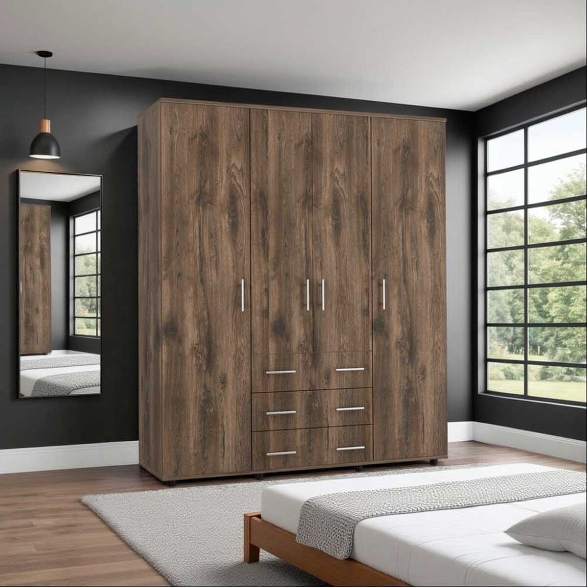 Closet Tuhome Fontan 3 Cajones 4 Puertas Bellota-Blanco
