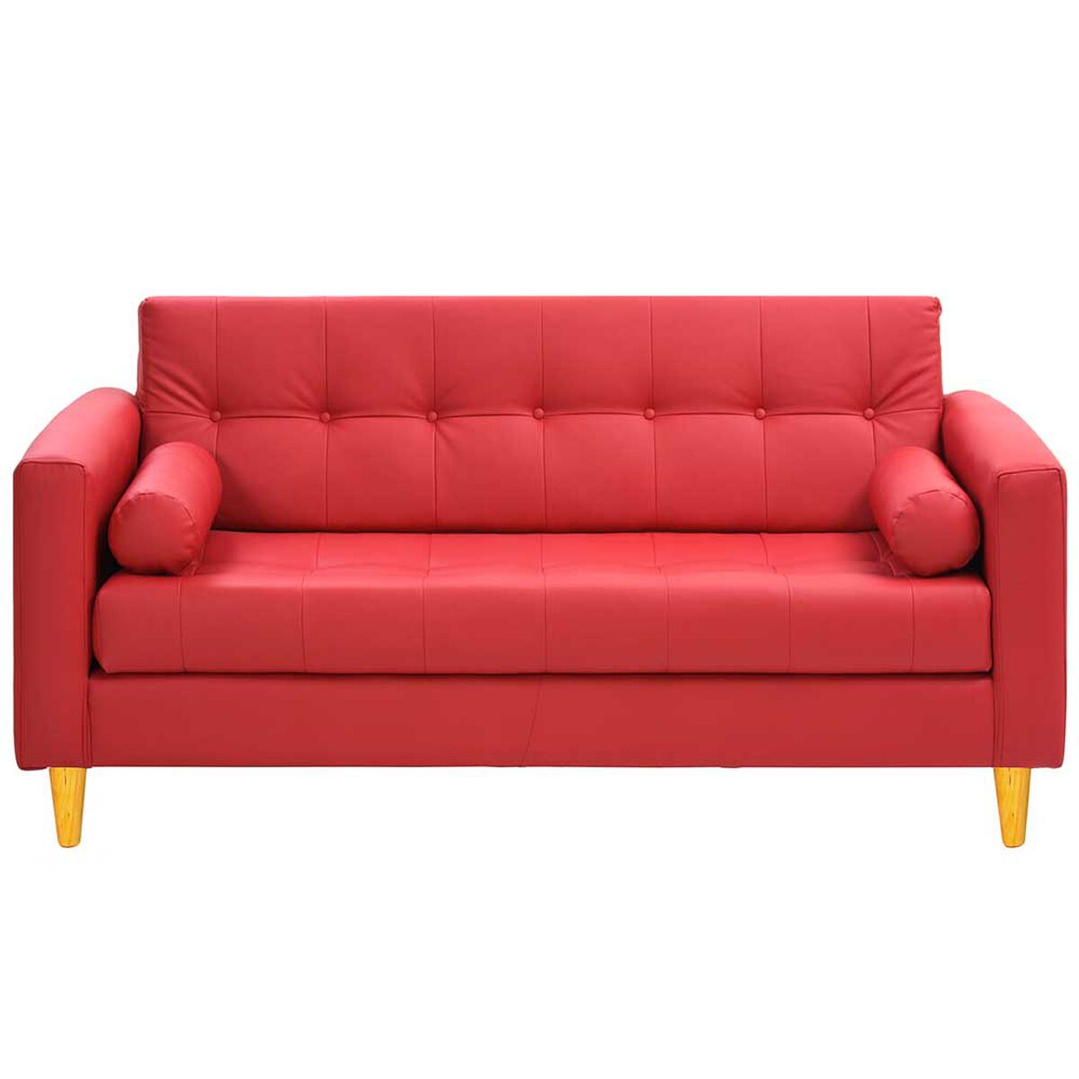 Sof&aacute; Bodevir Retro PU 04 3 Cuerpos Rojo&nbsp;