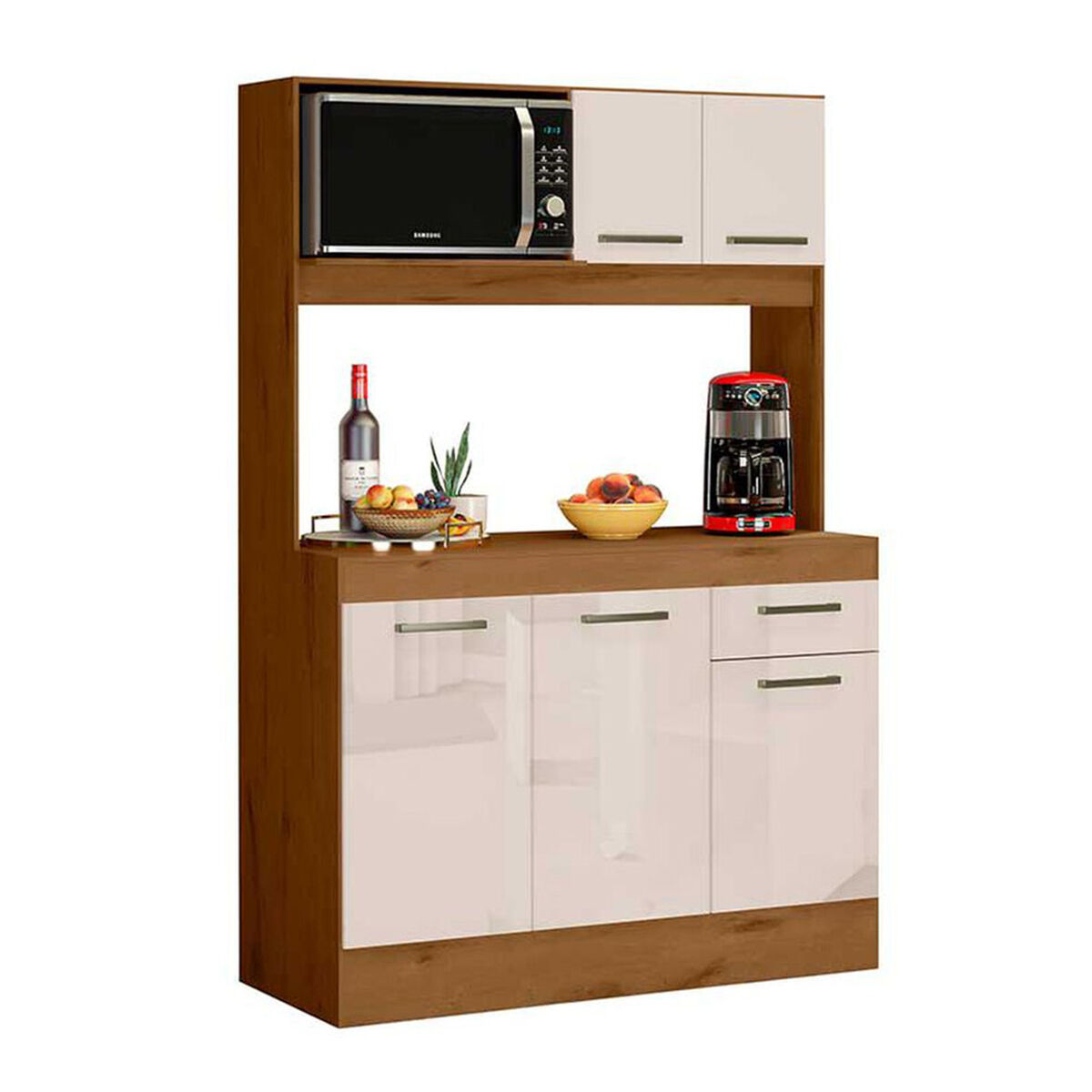 Combo Mueble de Cocina Casanova Barcelona 1 Cajón 5 Puertas + Microondas Midea MMP-20NCJ9 20 lts.