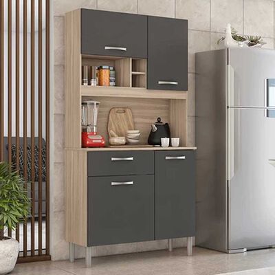 Mueble de Cocina Onessta Malta 1 Cajón 4 Puertas Avena Grafito