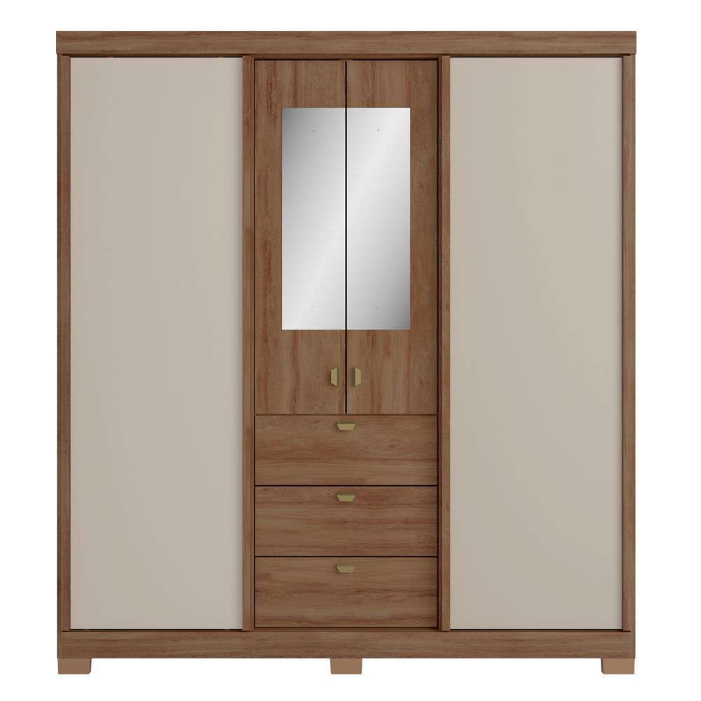 Clóset Roca Fit 4 Puertas 3 Cajones Canela