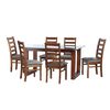 Juego de Comedor Latam Home Pamplona Burgos 6 Sillas Velvet Azul Petroleo