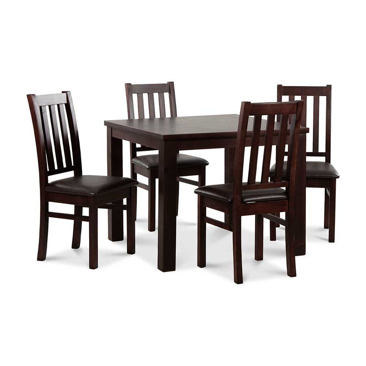 Juego de Comedor CIC Ñuble Chocolate 4 Sillas