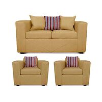 Juego de Living Elegant Detail Santa Fe Sofá 2 Cuerpos + Dos sillones 1 Cuerpo Beige